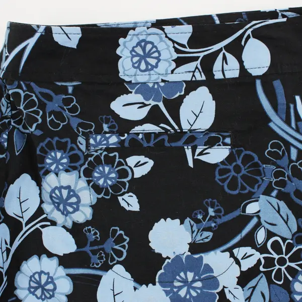 Lane Bryant Women's Size 16 Black Blue Floral Knee-Length Skirt