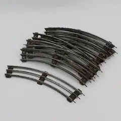 Vintage 10 Piece Lionel O-27  Gauge 3-Rail Train Track  Curved 