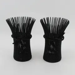 Pair of 9in Black Iron Twisted Wire Taper Candle Holders Rustic Country