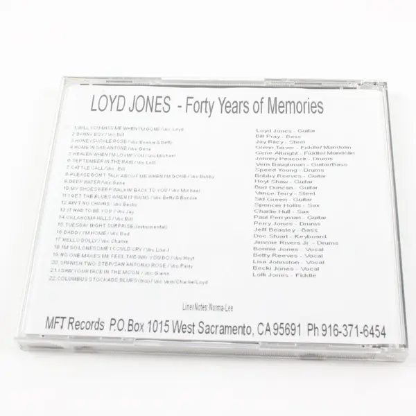 Loyd Jones Town & Country Swing Band CD 1963-2003 Forty Years of Memories