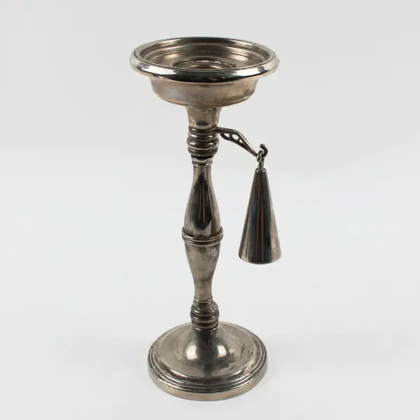 Godinger Silverplate Candlestick 10in Integrated Candle Snuffer