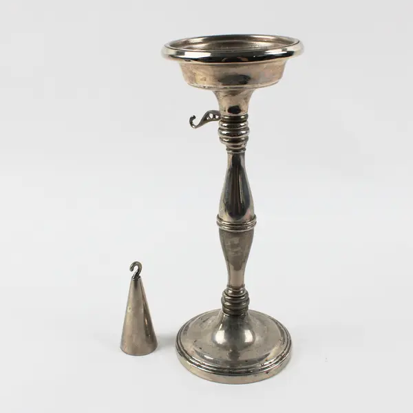 Godinger Silverplate Candlestick 10in Integrated Candle Snuffer