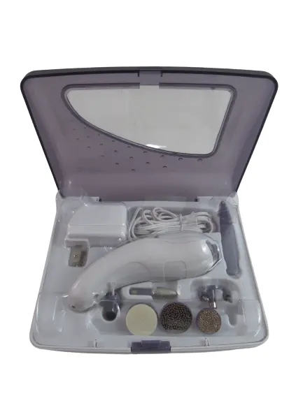 9-Piece Electric Manicure Kit with Drill & Attachments in Purple Case