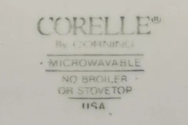 Corelle Peach Garland Bread Dessert Plates Set of 4 Discontinued Chip