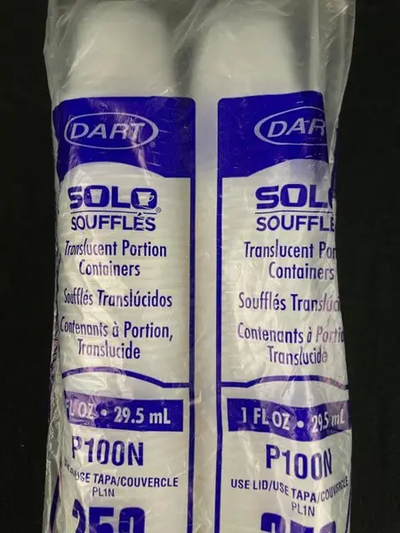 Dart Solo Souffles Translucent Portion Containers Lot of 250 - New, No Lid