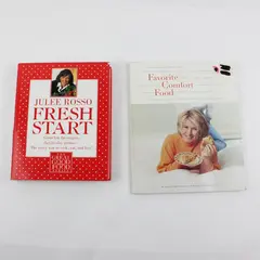 Lot of 2 Cookbooks Fresh Start Julee Rosso & Martha Stewart Comfort Food