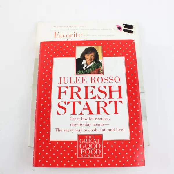 Lot of 2 Cookbooks Fresh Start Julee Rosso & Martha Stewart Comfort Food