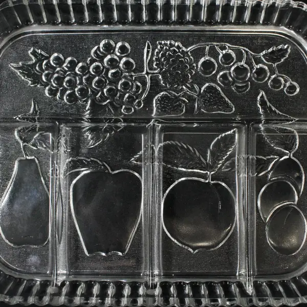 Indiana Glass Vintage 5-Part Divided Clear Glass Fruit Relish Tray