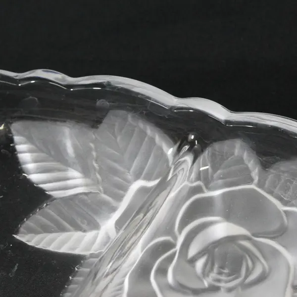 Studio Nova Winter Rose Glass Divided Relish Tray