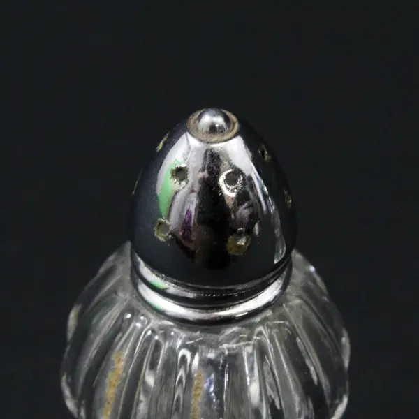 Vintage IRICE Fluted Glass Salt & Pepper Shakers Pair