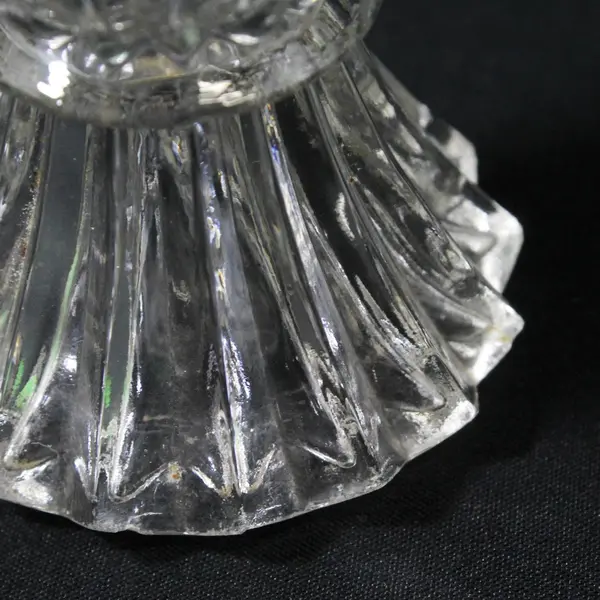 Vintage IRICE Fluted Glass Salt & Pepper Shakers Pair