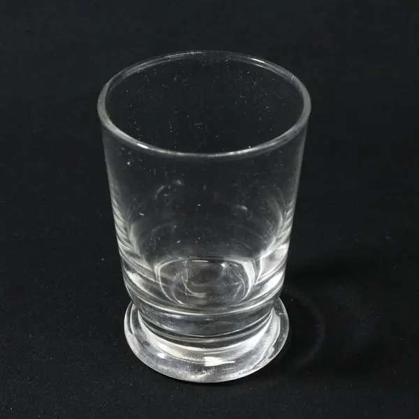 Set of 2 Libbey Clear Weighted Bottom Juice Glasses Pedestal Base