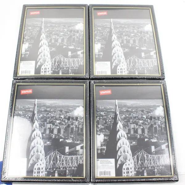 Lot of 4 Staples Black Plastic Single Document Frames