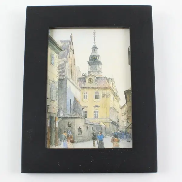 Václav Jansa The Old-New Synagogue 1896 Prague Framed Art Print