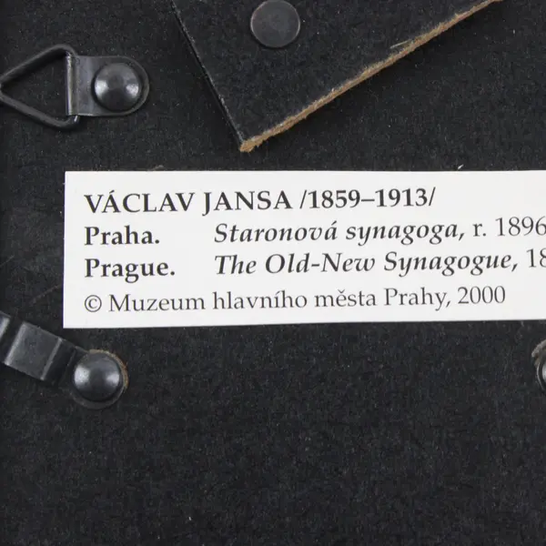 Václav Jansa The Old-New Synagogue 1896 Prague Framed Art Print