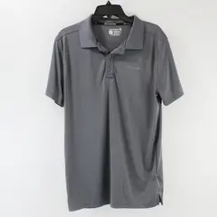 Carhartt Men's Gray Relaxed Fit Polo Shirt Medium