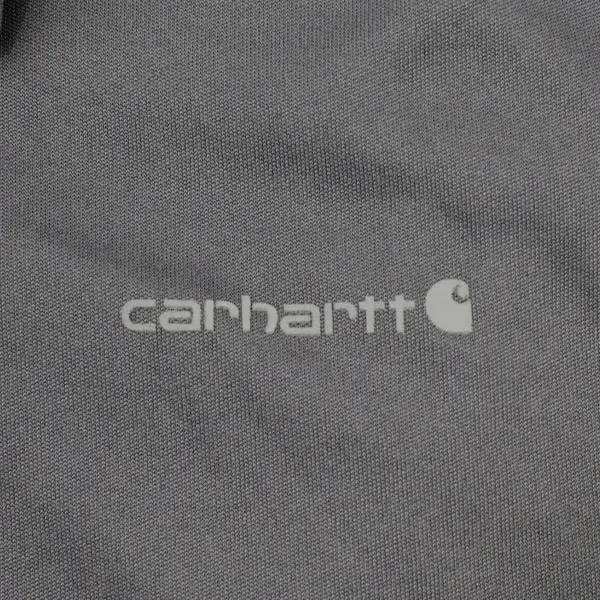 Carhartt Men's Gray Relaxed Fit Polo Shirt Medium