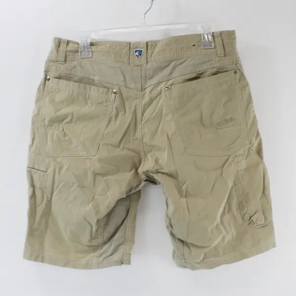 KUHL Men's Beige Flat-Front Shorts Size 34 Casual