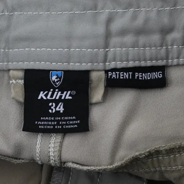 KUHL Men's Beige Flat-Front Shorts Size 34 Casual