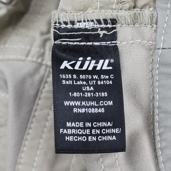 KUHL Men's Beige Flat-Front Shorts Size 34 Casual