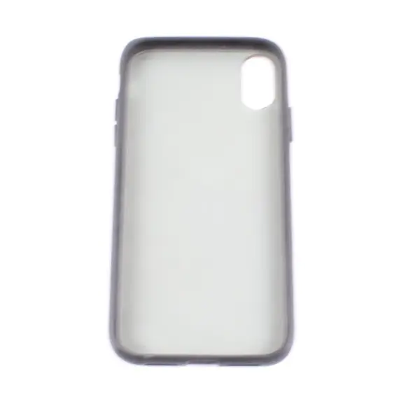 Unbranded iPhone X Case Translucent Frosted Back Black Soft Bumper Slim Fit