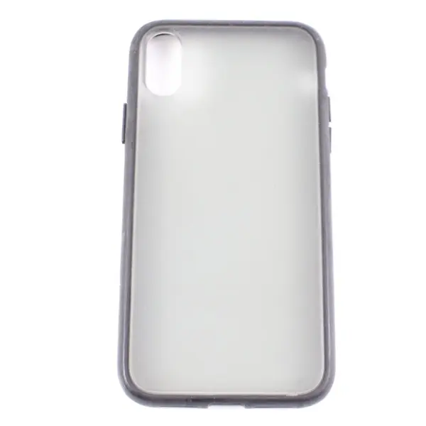 Unbranded iPhone X Case Translucent Frosted Back Black Soft Bumper Slim Fit