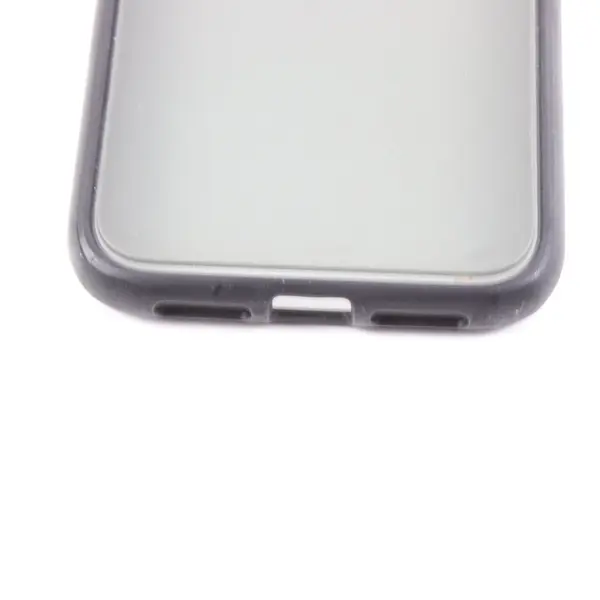 Unbranded iPhone X Case Translucent Frosted Back Black Soft Bumper Slim Fit