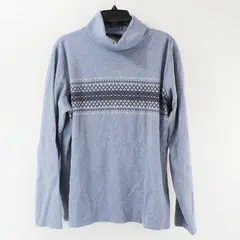 Lands' End Men's Turtleneck Sweater M Light Blue Gray 100% Cotton D-KN1012