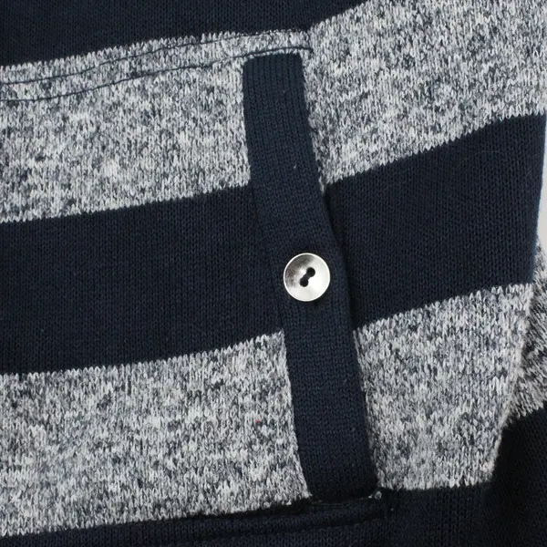 Croft & Barrow Women's XL Blue Gray Striped Zip-Up Jacket