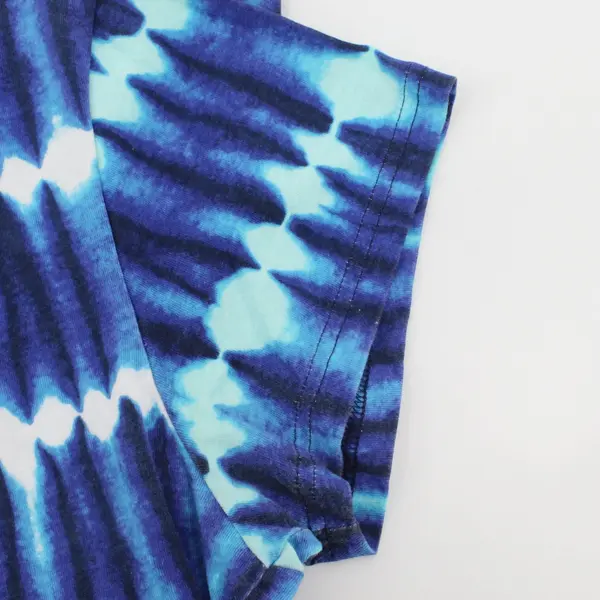 Classic Elements Women's XL Blue White Tie-Dye Top