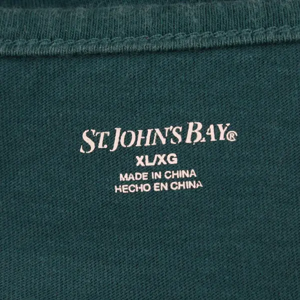St. John's Bay Women's XL Forest Green 3/4 Sleeve Top