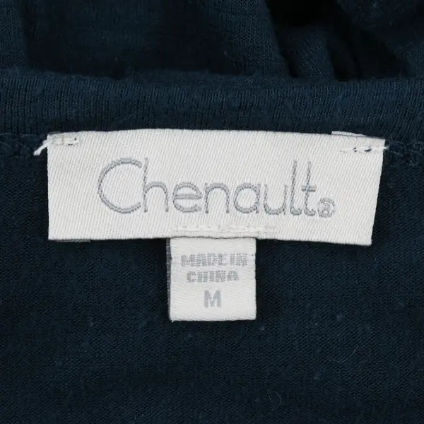 Chenault Women's M Forest Green Plaid Hem Long Sleeve Top