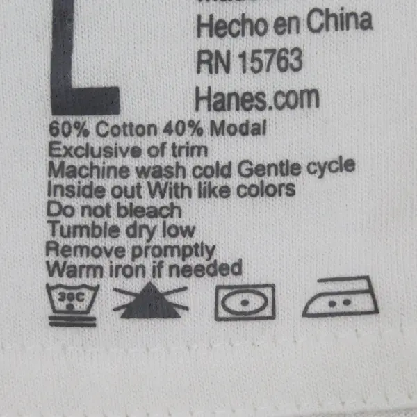 Hanes Women's Large White Ruffled Top Pre-Owned