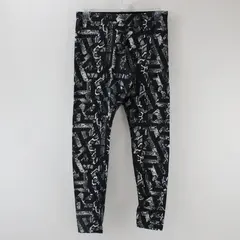 Nike Women's Medium Activewear Leggings Black White Abstract Geometric Print