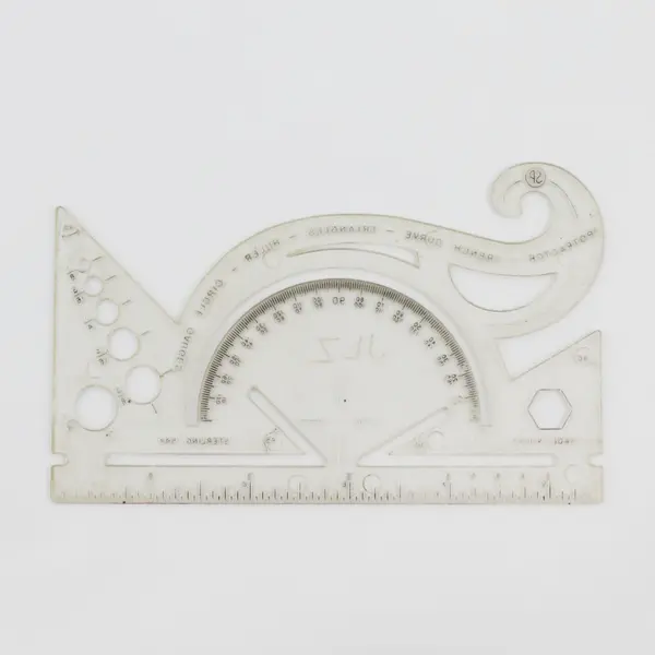 VTG SP Sterling #544 Multipurpose Ruler W/Protractor Triangle French Curve 