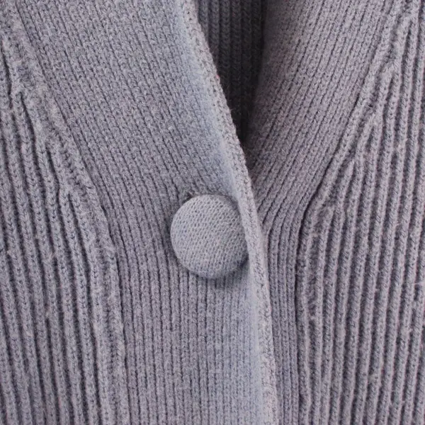 Yarnworks Women's Periwinkle Purple 100% Acrylic Cardigan Large Button Front