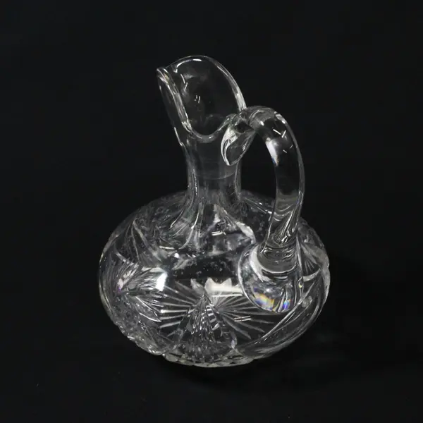 American Brilliant Cut Glass Cruet Decanter 5 in Clear