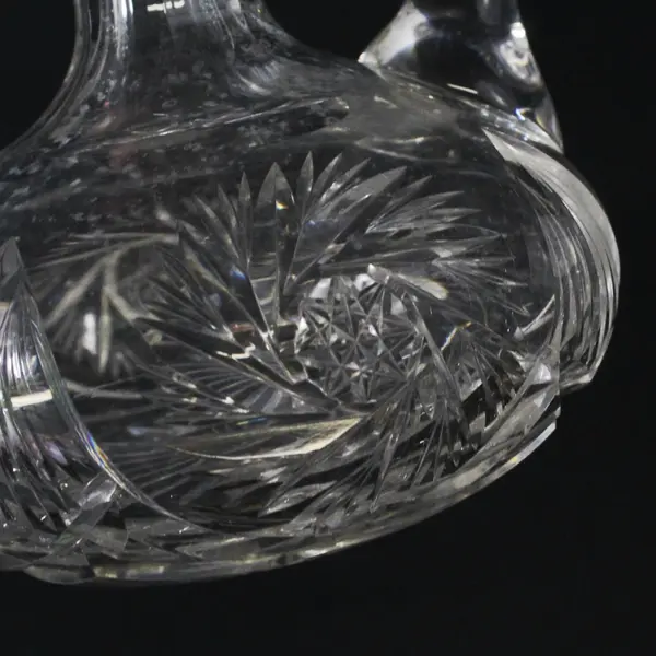 American Brilliant Cut Glass Cruet Decanter 5 in Clear