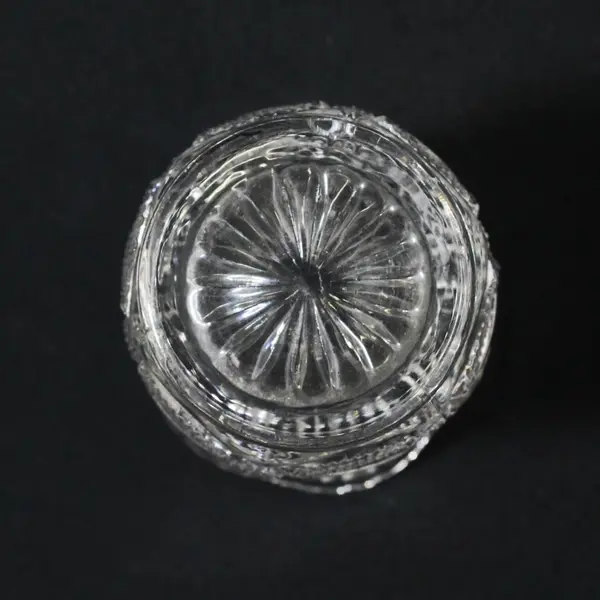 Vintage Clear Glass EAPG Toothpick Holder 2.5in Scalloped Rim