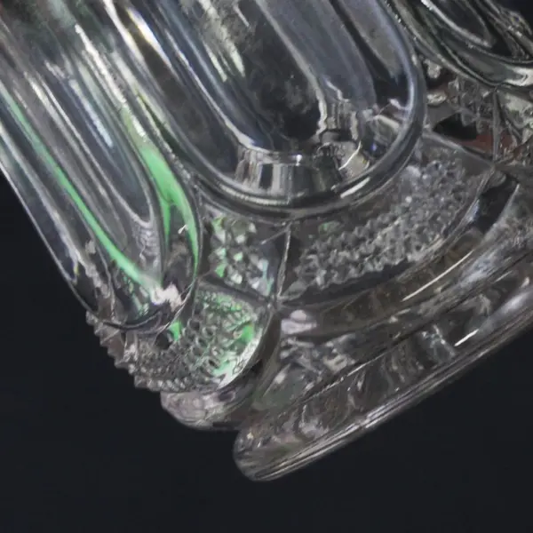 Vintage Clear Glass EAPG Toothpick Holder 2.5in Scalloped Rim