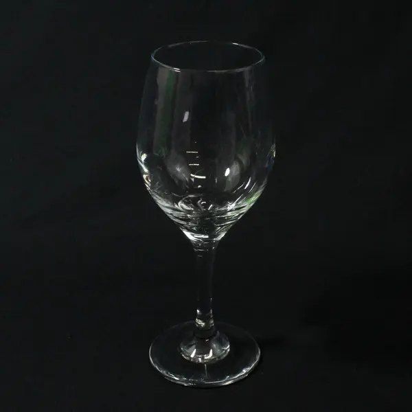 Lot of 4 Unbranded Matching Clear Glass Stemmed White Wine Glasses 8" Tall
