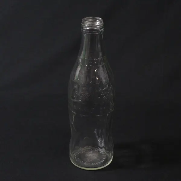 Vintage Coca-Cola Coke 10 oz Clear Ridged Glass Soda Pop Bottle