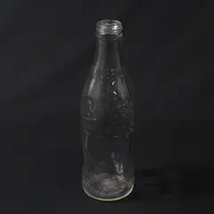 Vintage Coca-Cola Coke 10 oz Clear Ridged Glass Soda Pop Bottle