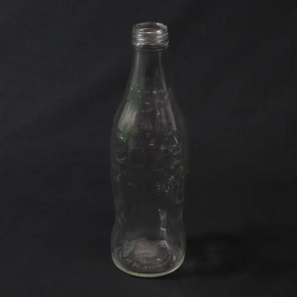 Vintage Coca-Cola Coke 10 oz Clear Ridged Glass Soda Pop Bottle