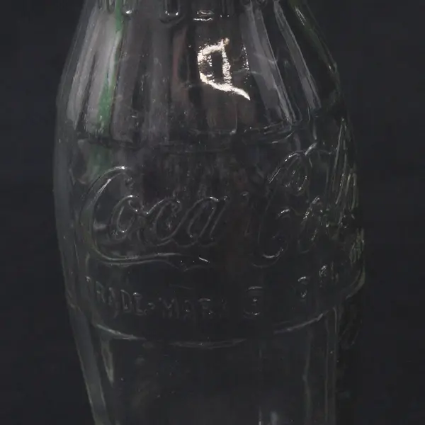 Vintage Coca-Cola Coke 10 oz Clear Ridged Glass Soda Pop Bottle