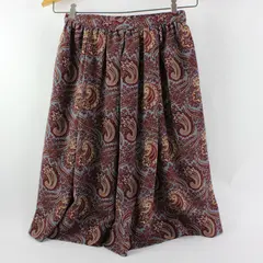 Anne Klein Paisley Midi Skirt Women's Size 6 Red Blue