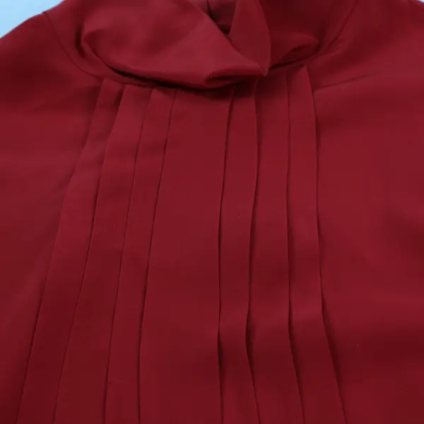 Bugardi Vintage Women's Silk Blouse Red Long Sleeve Size 6
