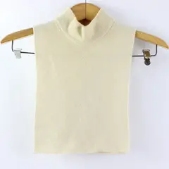 Banff Cream Knit Dickie Collar One Size
