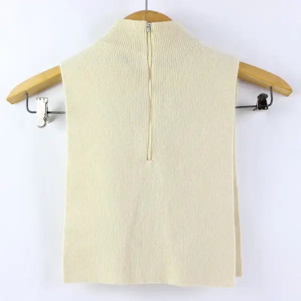 Banff Cream Knit Dickie Collar One Size