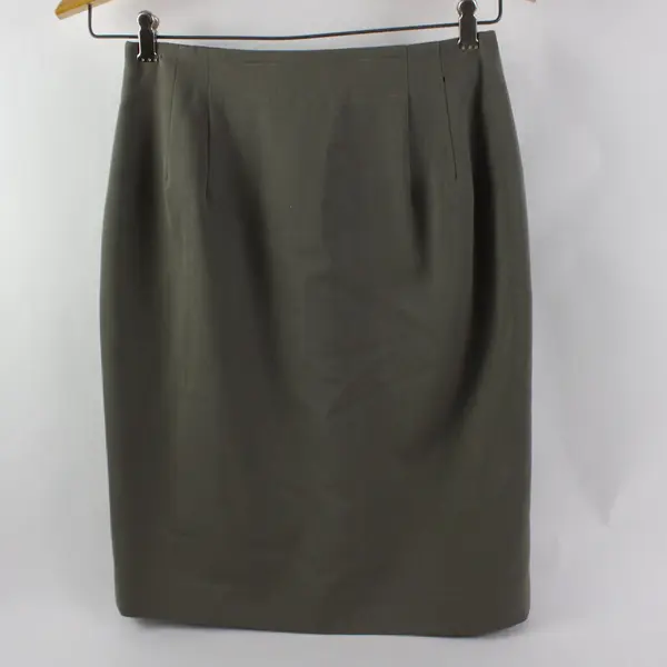 Classiques Entier Women's Brown Wool Knee-Length Pencil Skirt Size 6 FLAW